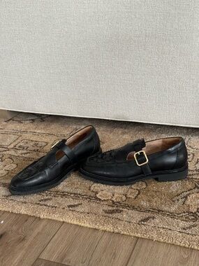 NWOT Bared Footwear Emutail Black Leather Loafers Size 41 (US 10.5)